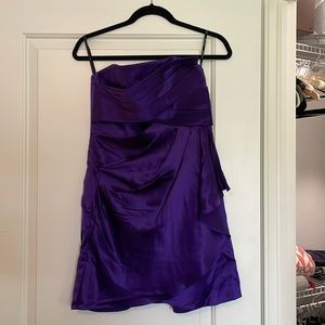 Phoebe couture dark purple strapless party dress